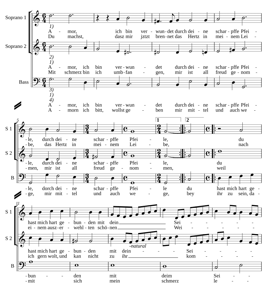 Любовь, я ранен (Amor ich bin verwundet)