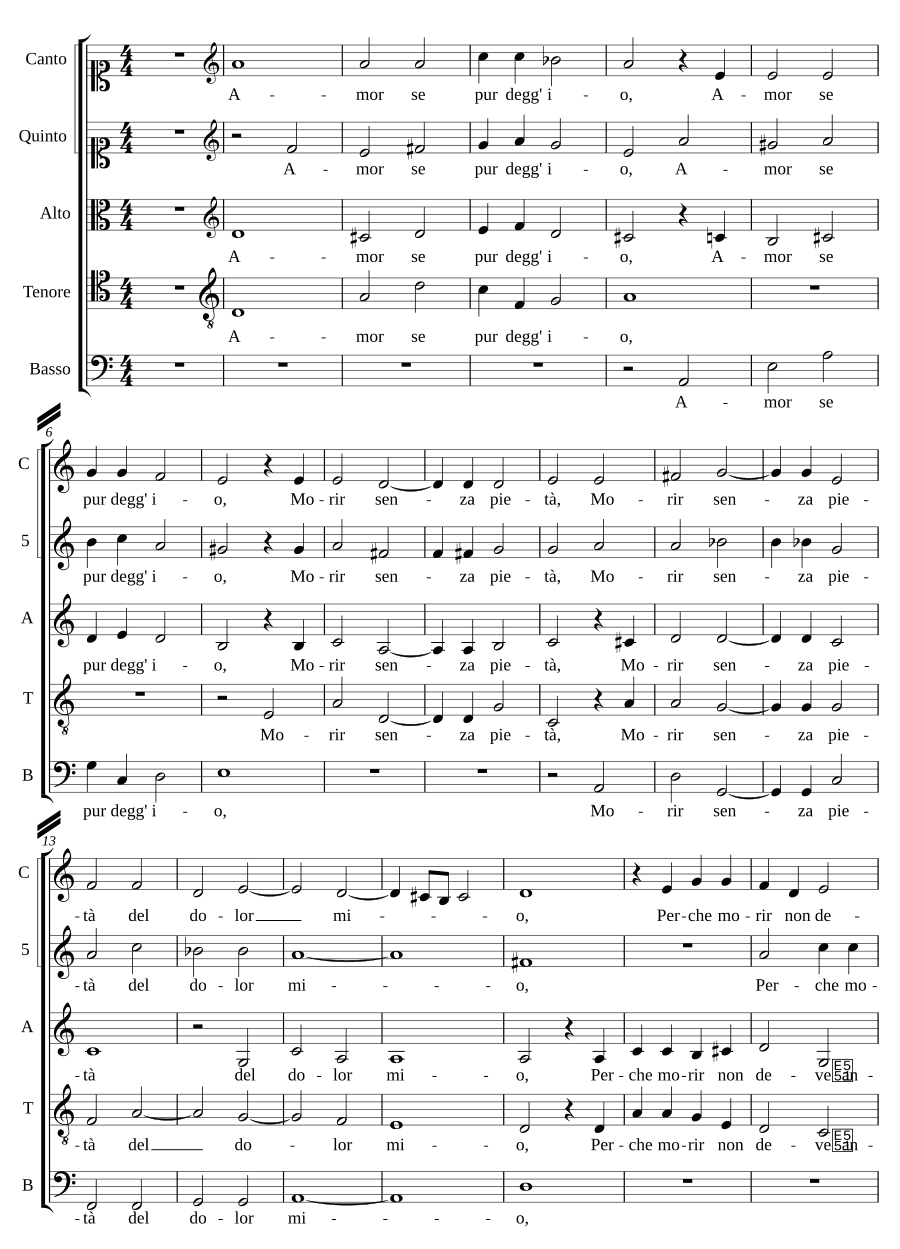 Если я все же люблю (Amor se pur degg' io)