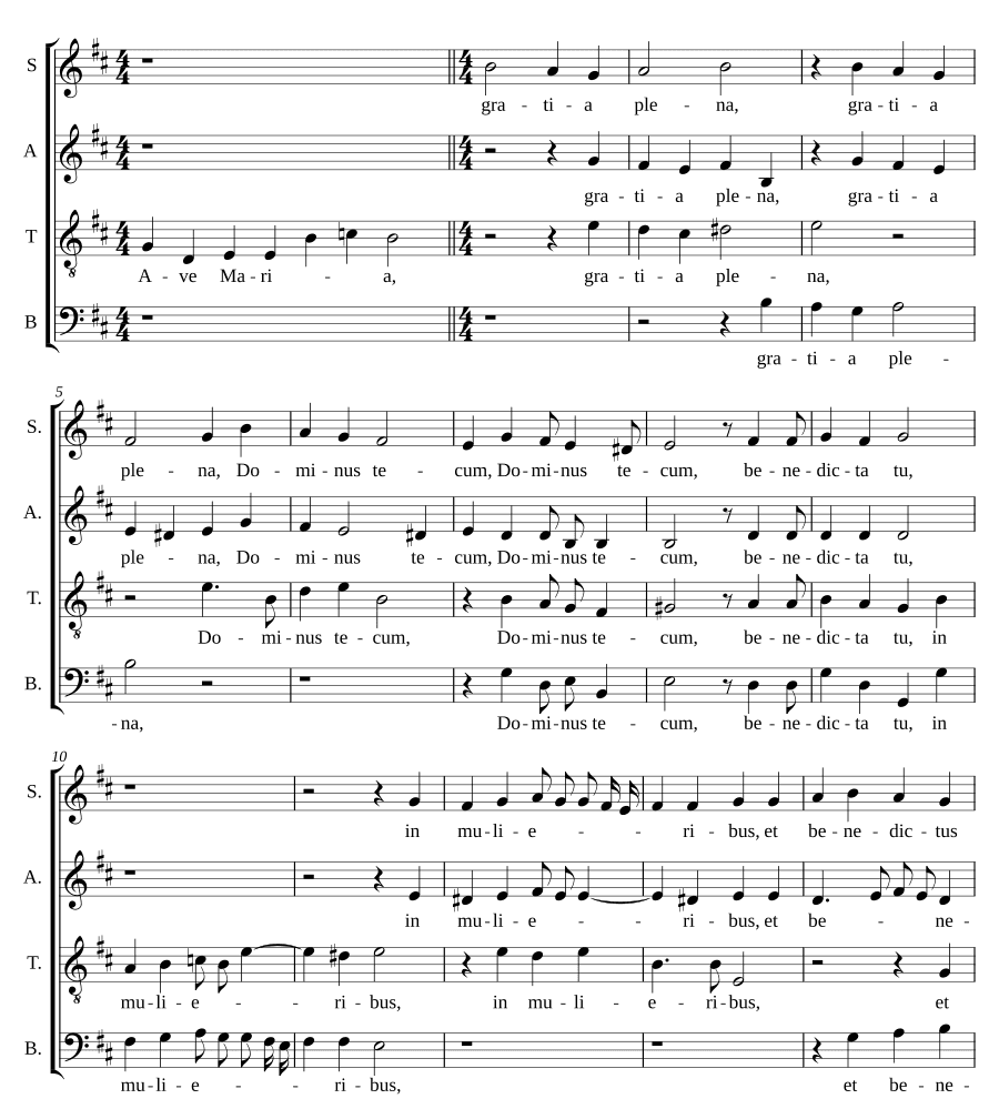 Аве Мария на 4 голоса (Ave Maria a 4)