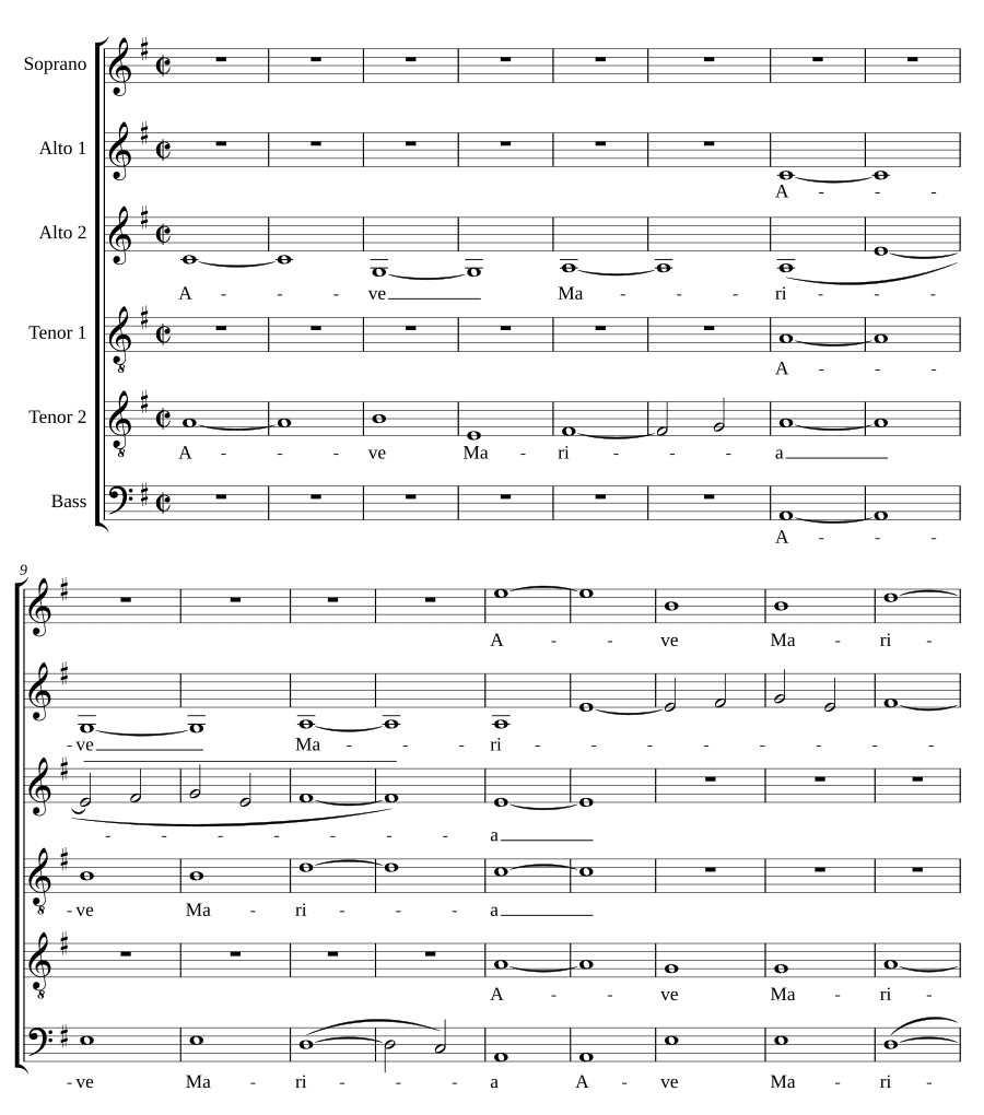 Ave Maria … benedicta tu, a 6