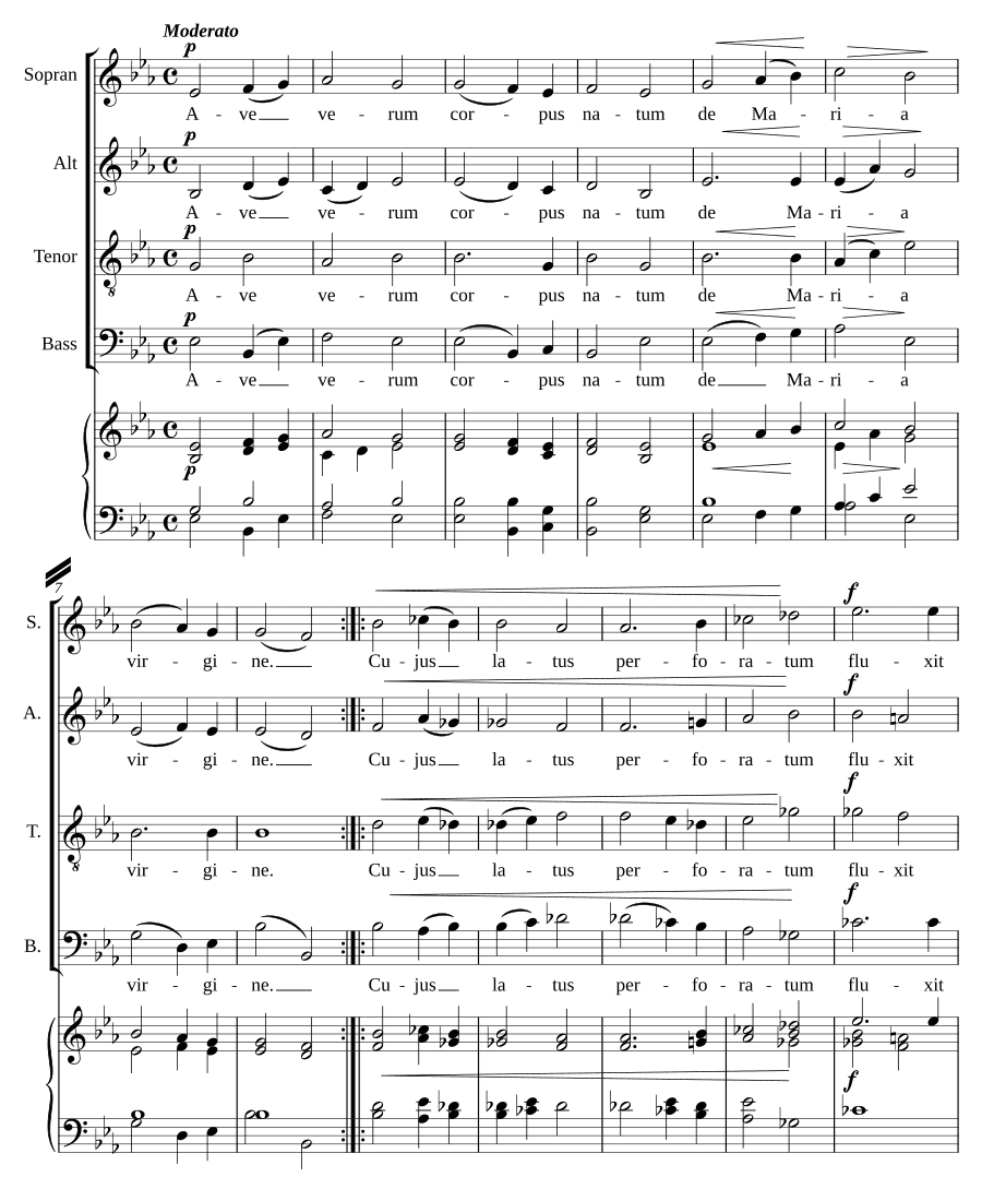 Ave verum in D major