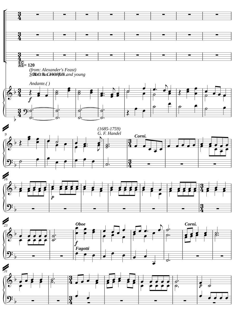 Вакх всегда прекрасен и молод / Благословения Вакха — сокровище (Bacchus ever fair and young / Bacchus' blessings are a treasure)