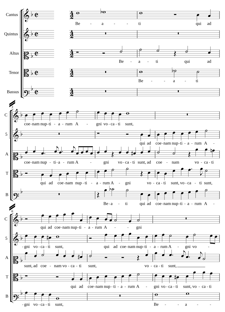 Блаженны, кто на брачный пир (Beati qui ad coenam nuptiarum)