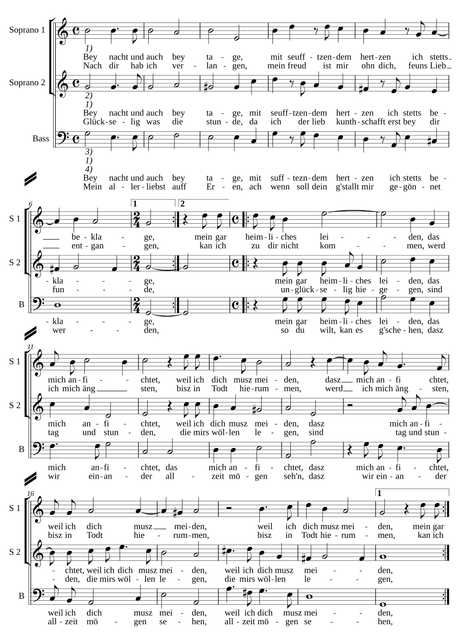 Ночью и днем (Bey Nacht und auch bey Tage)
