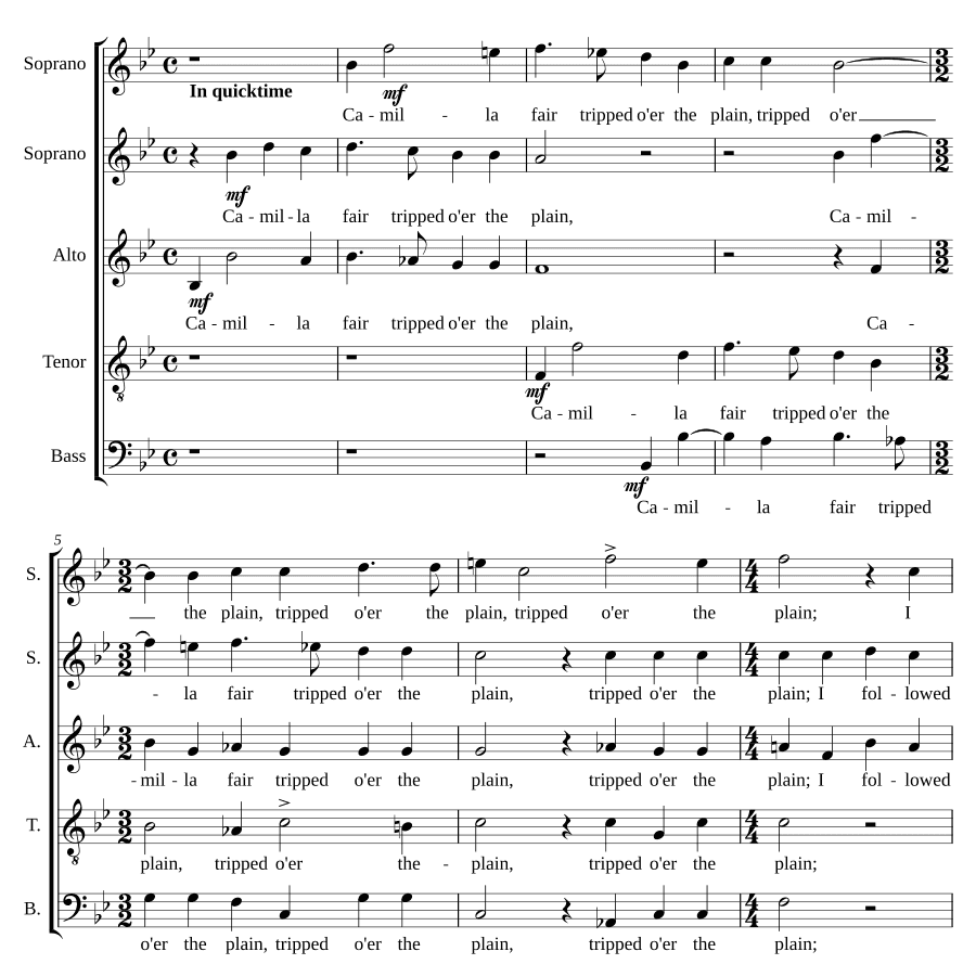 Камилла легко шла по равнине (Camilla fair tripped o'er the plain)