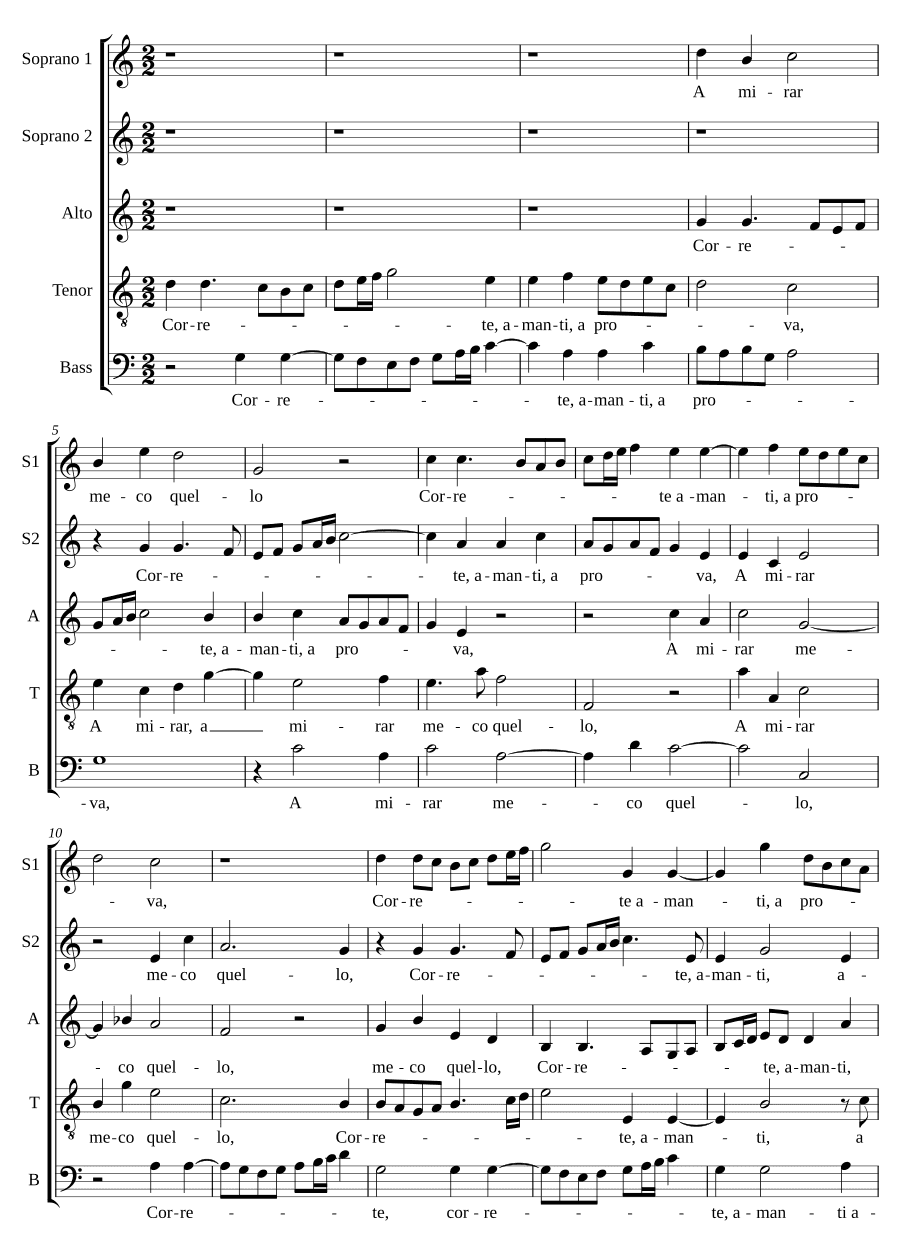 Бегите, влюблённые, на испытание (Correte, amanti, a prova)