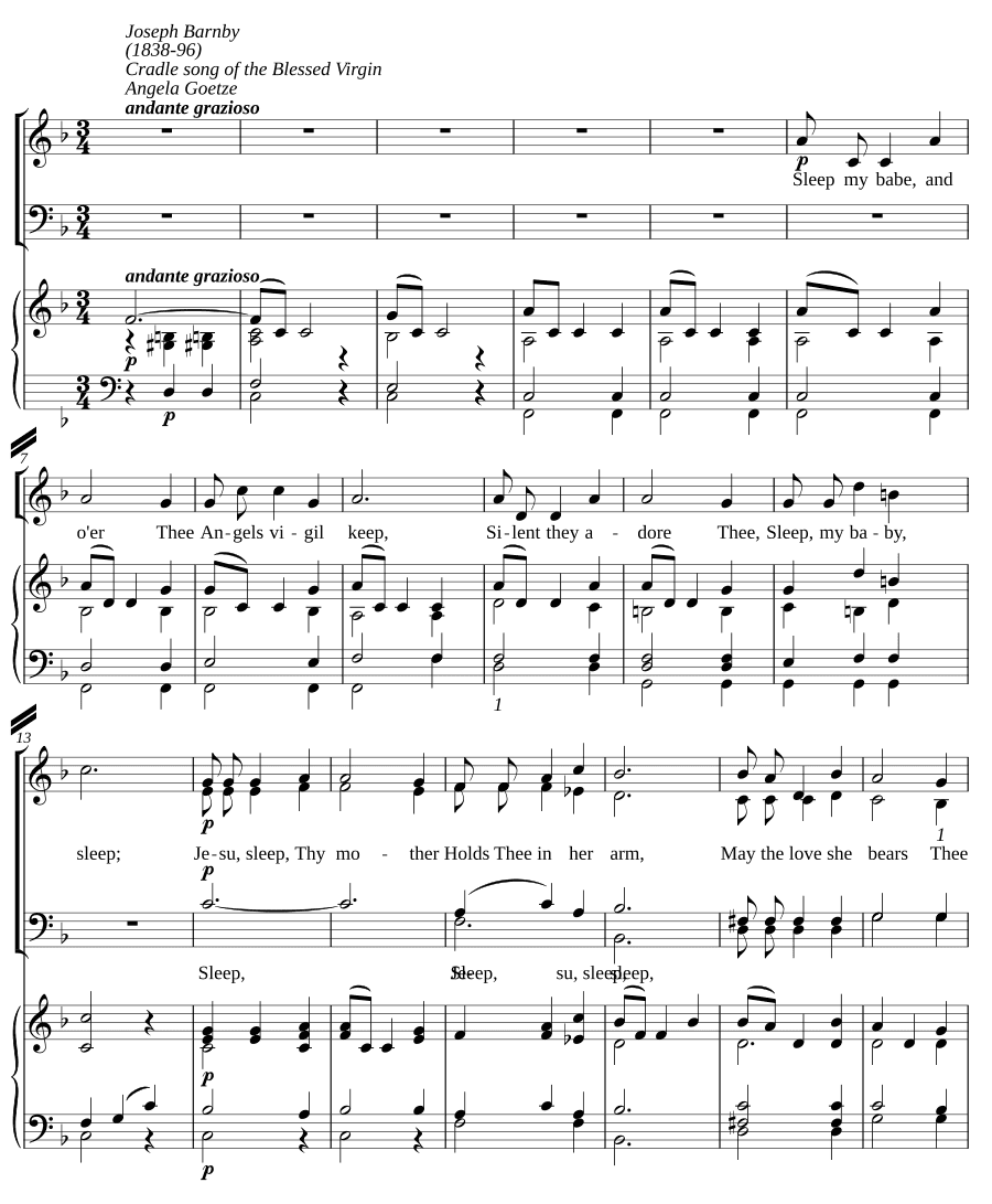 Колыбельная Пресвятой Деве (Cradle song of the Blessed Virgin)