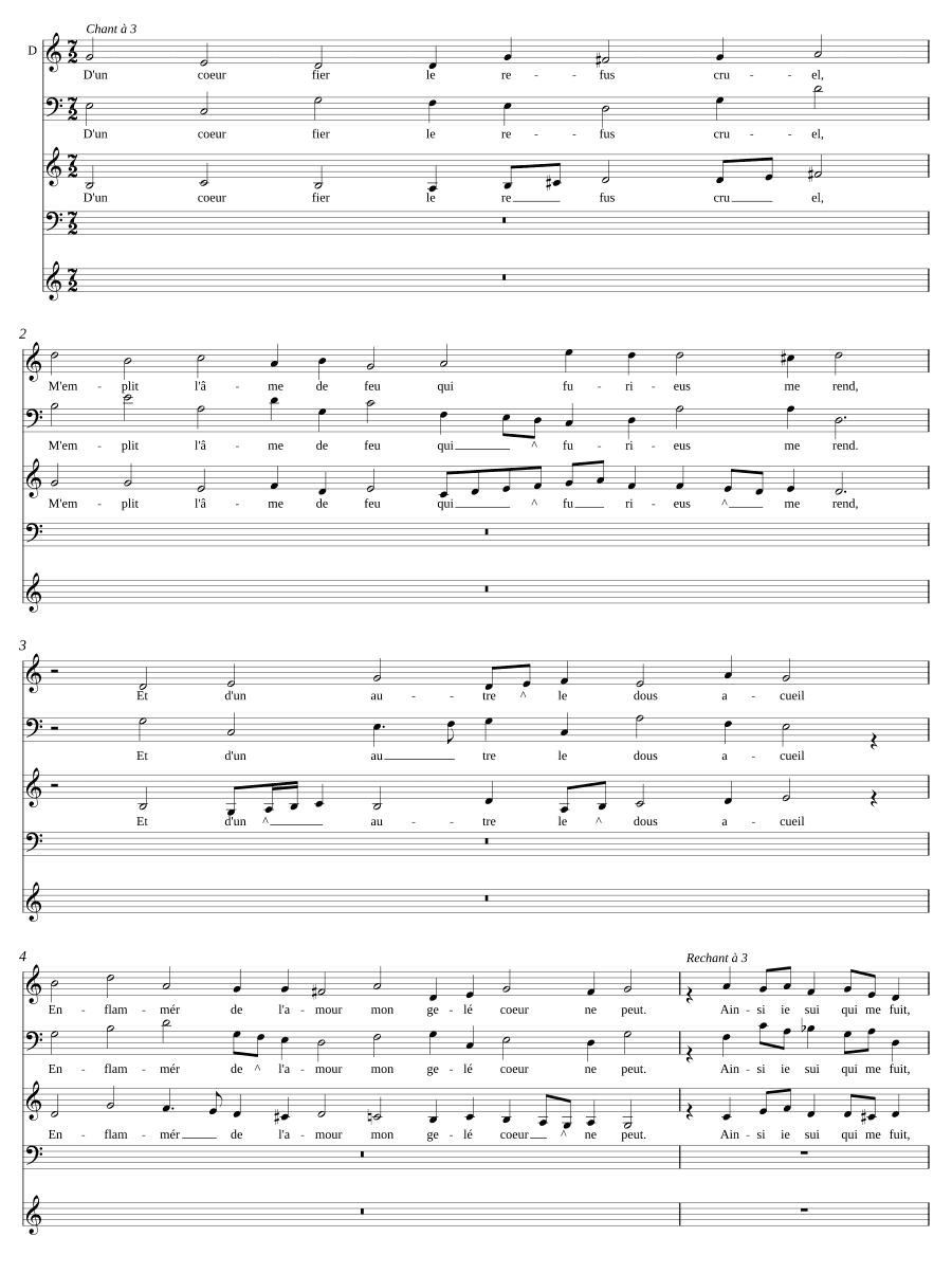 Горький отказ гордого сердца (D'un coeur fier le refus cruel)