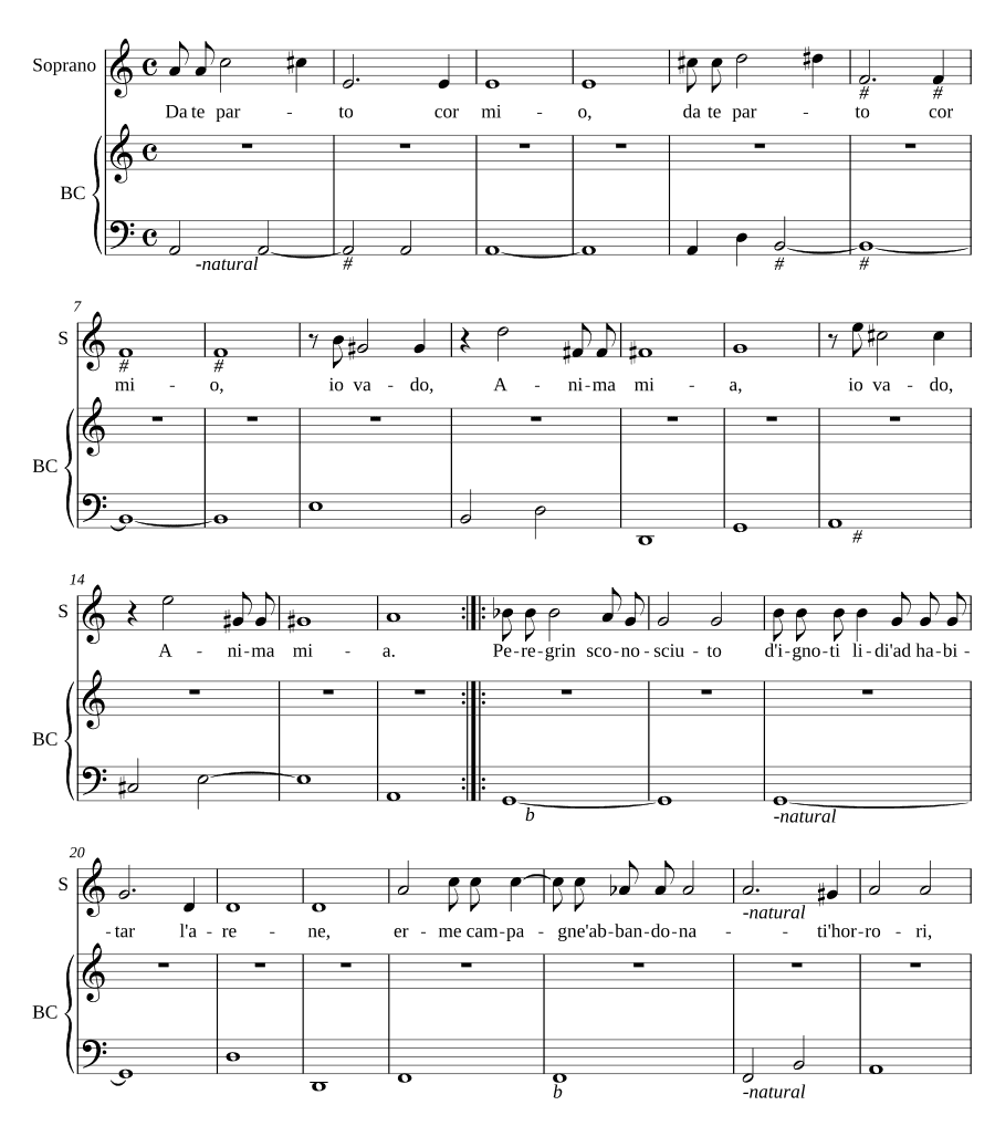 От тебя уходит мое сердце (Da te parto cor mio)