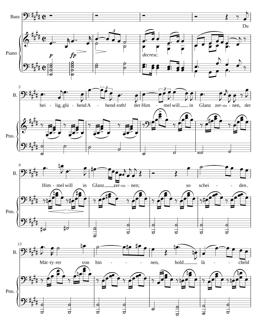 Вечерняя заря (Das Abendroth, D 627)