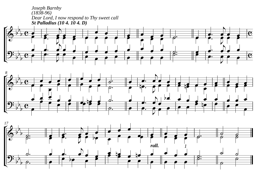 Дорогой Господь, я откликаюсь на Твой сладкий зов (Dear Lord, I now respond to Thy sweet call)