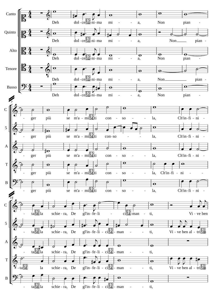 О, сладкая душа моя (Deh dolce anima mia)
