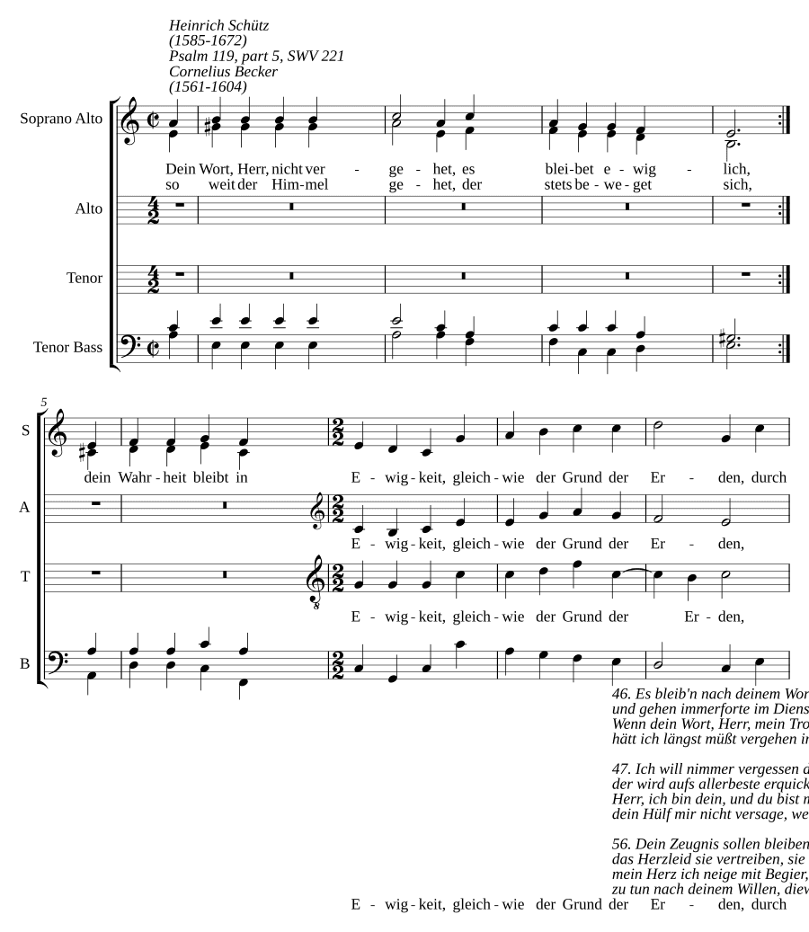 Слово Твое, Господи, не погибнет (Dein Wort, Herr, nicht vergehet, SWV 221)