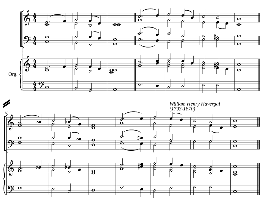 Двойной распев до мажор X (Double chant in C major X)