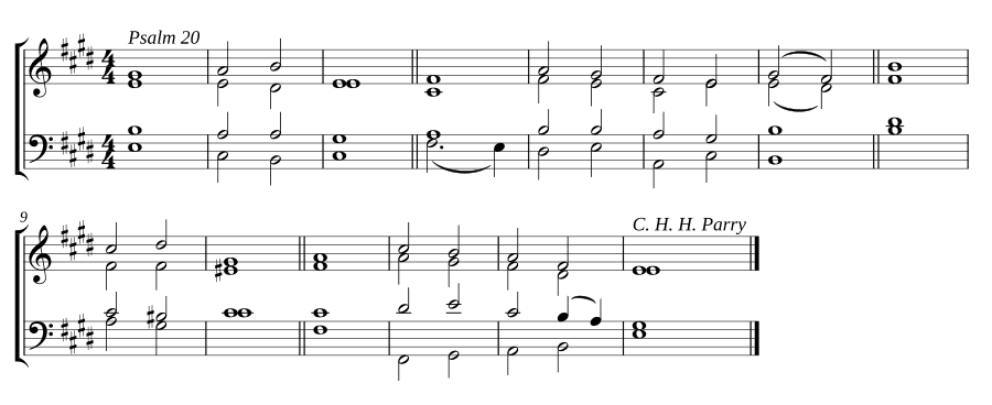 Двойной распев ми мажор (Double chant in E major)