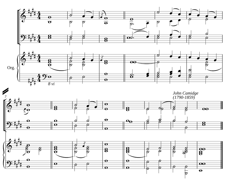 Двойной распев ми мажор (Double chant in E major)