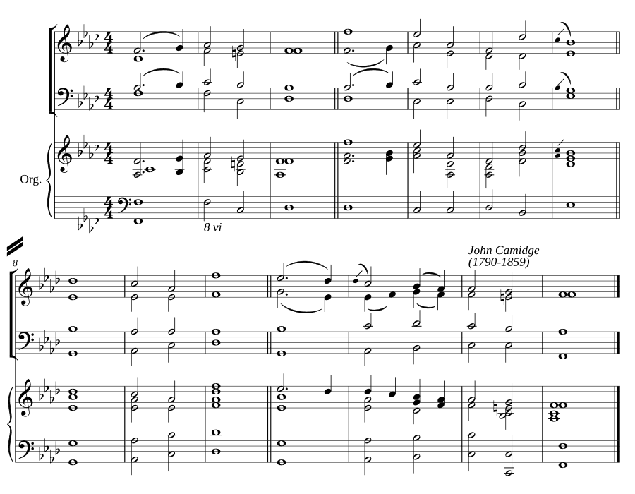 Двойной распев фа минор (Double chant in F minor)