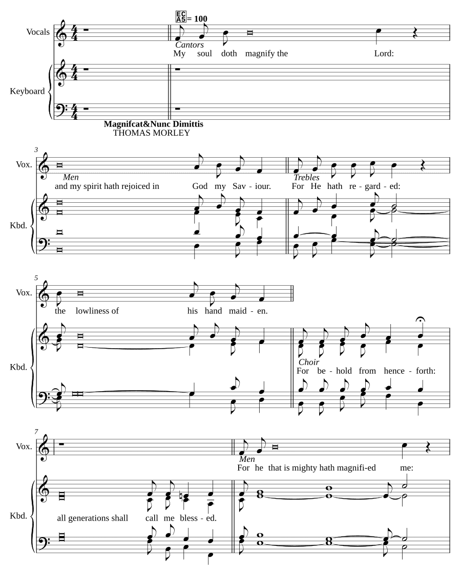 Величит и ныне отпущаешь (Magnificat and Nunc dimittis - Fauxbourdon)