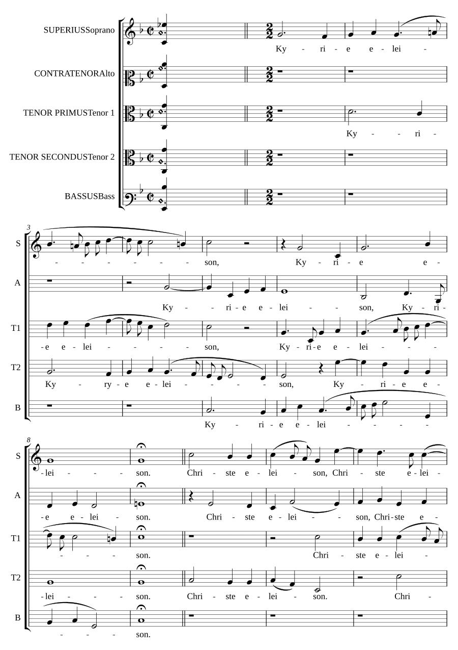 Месса на пять голосов (Mass for Five Voices)