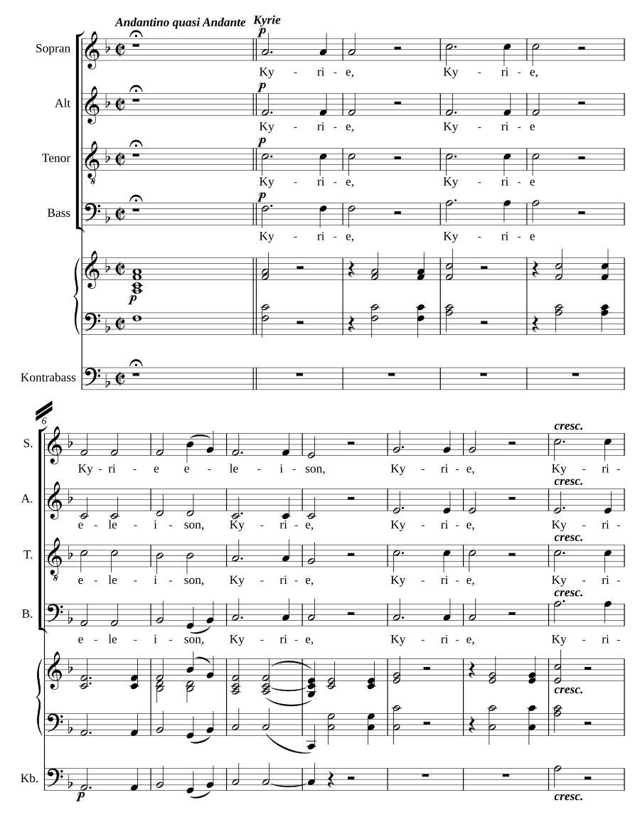 Краткая месса для 4 голосов (Messe brève a 4)