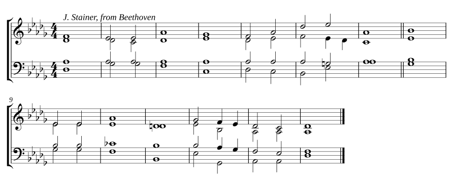 Двойной распев ре-бемоль мажор (Double chant in D flat major)