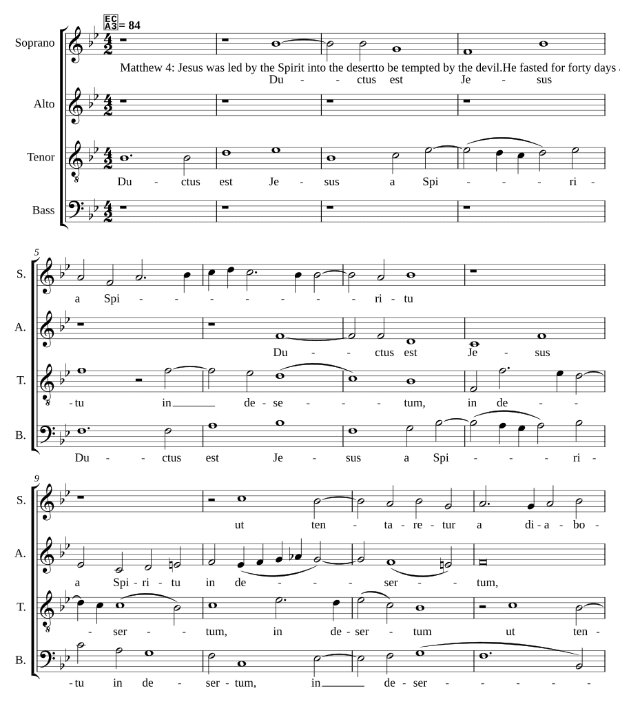 Иисус был введён (Ductus est Jesus)