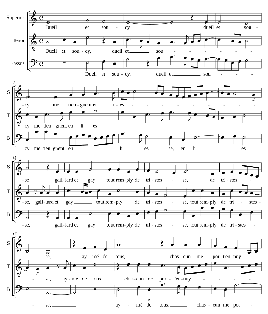 Горе и забота (Dueil et soucy)