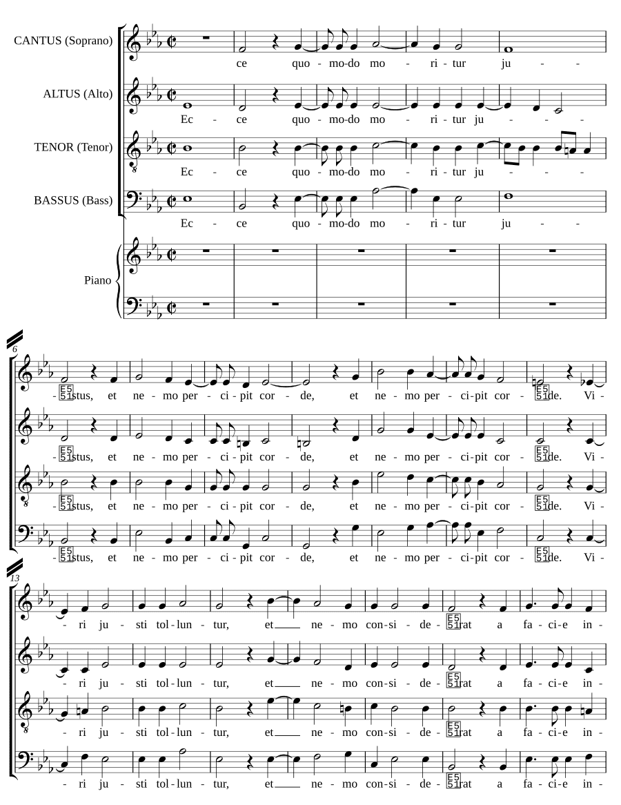 Вот как умирает праведник (Ecce quomodo moritur justus)