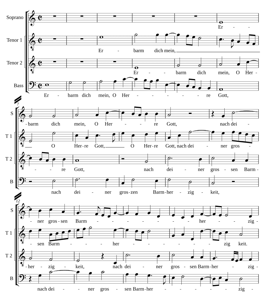 Помилуй меня (Erbarm dich mein)