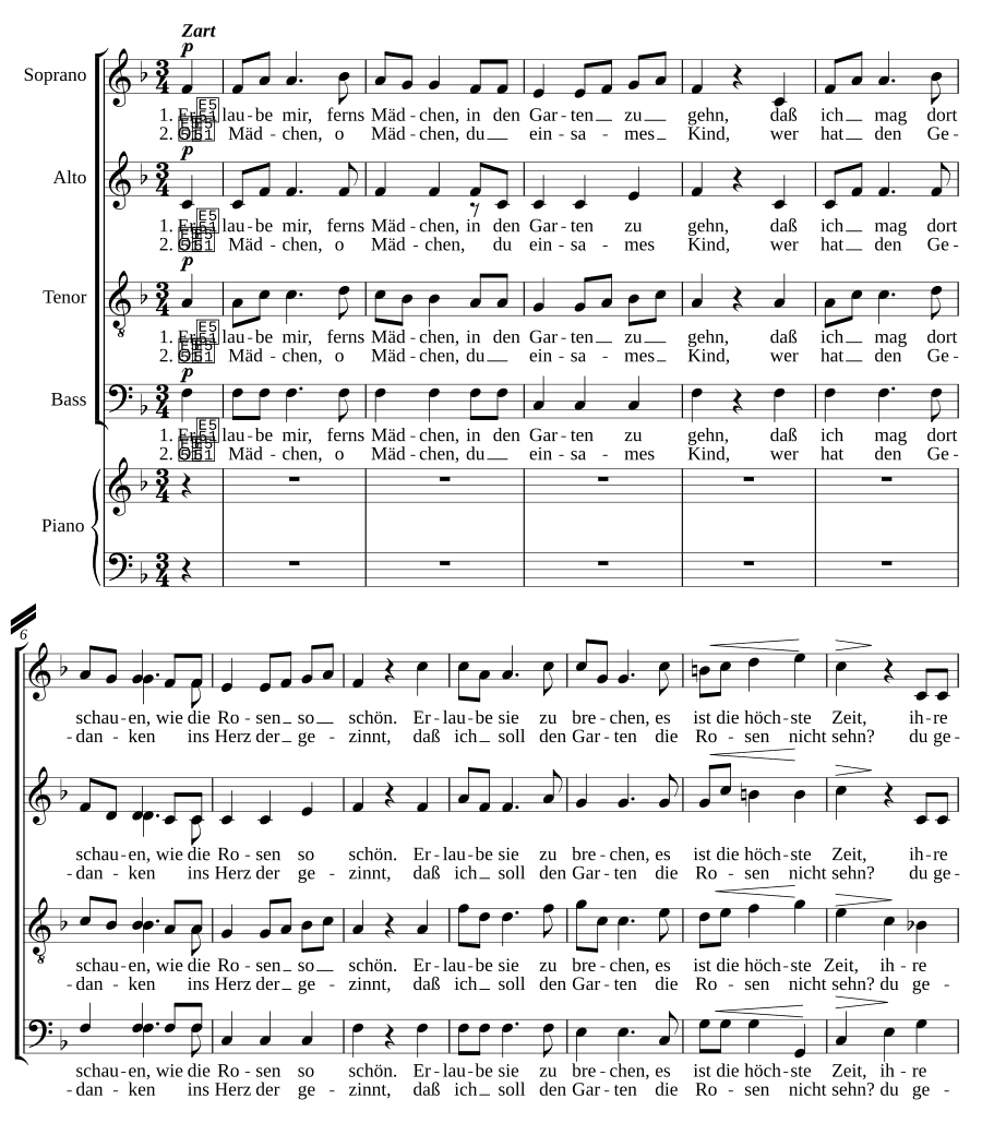 Позволь мне (Erlaube mir). 26 немецких народных песен, № 17