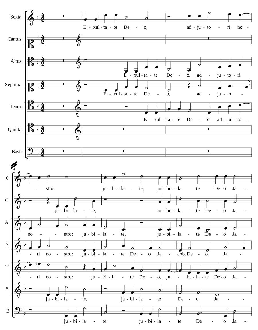 Радуйтесь Богу (Exultate Deo). Для хора