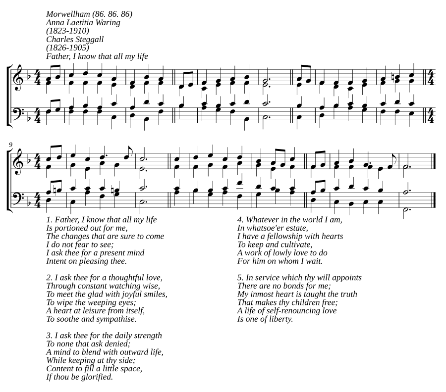 Отец, я знаю, что вся моя жизнь (Father, I know that all my life)
