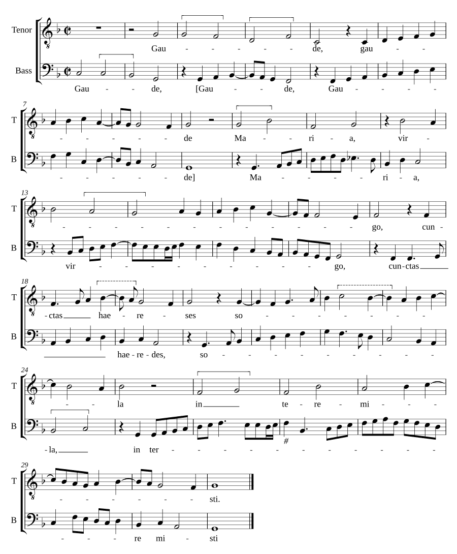Радуйся, дева Мария (Gaude Maria virgo)