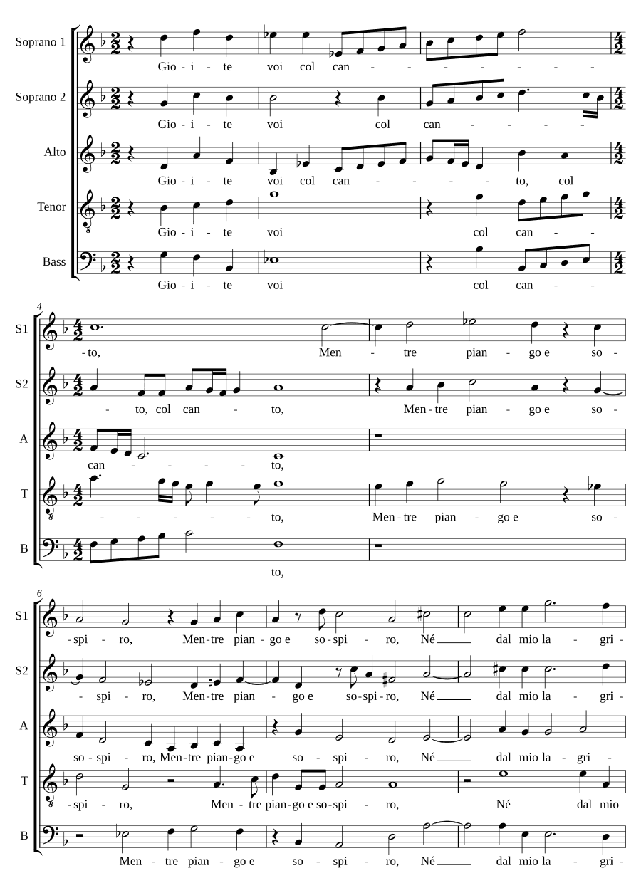 Радуйтесь песней (Gioite voi col canto)