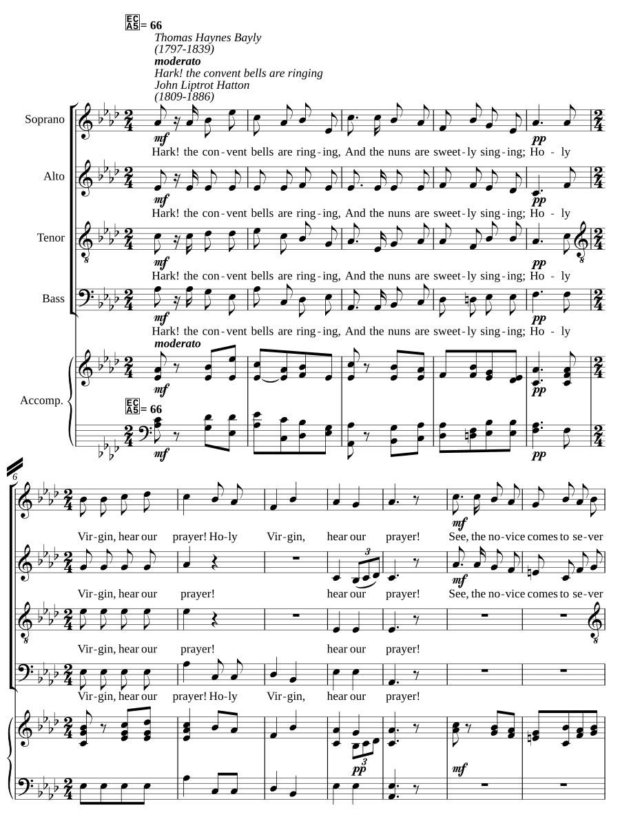 Слушайте! Колокола монастыря звонят (Hark! the convent bells are ringing)