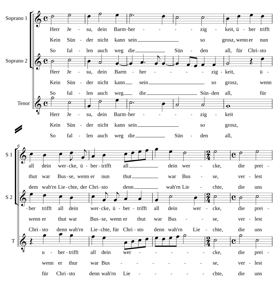 Господь Иисус, Твое милосердие (Herr Jesu, dein Barmherzigkeit)