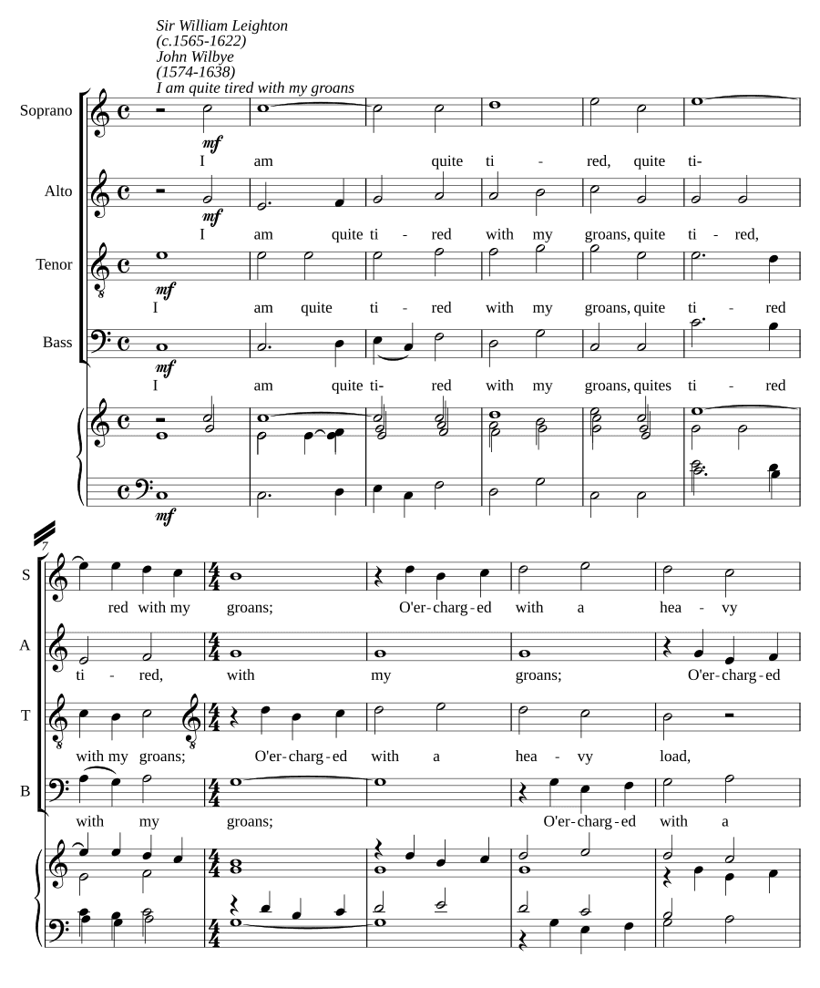 Я совсем устал от своих стонов (I am quite tired with my groans)