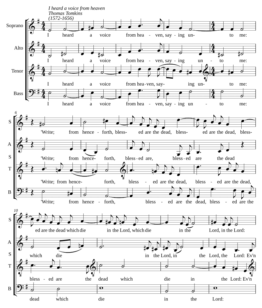 Я слышал голос с небес (I heard a voice from heaven)