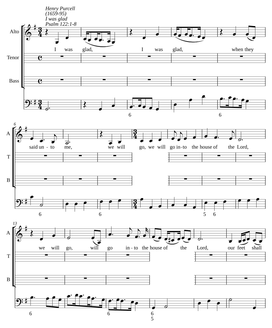 Я радовался, Z 19 (I was glad, Z 19)