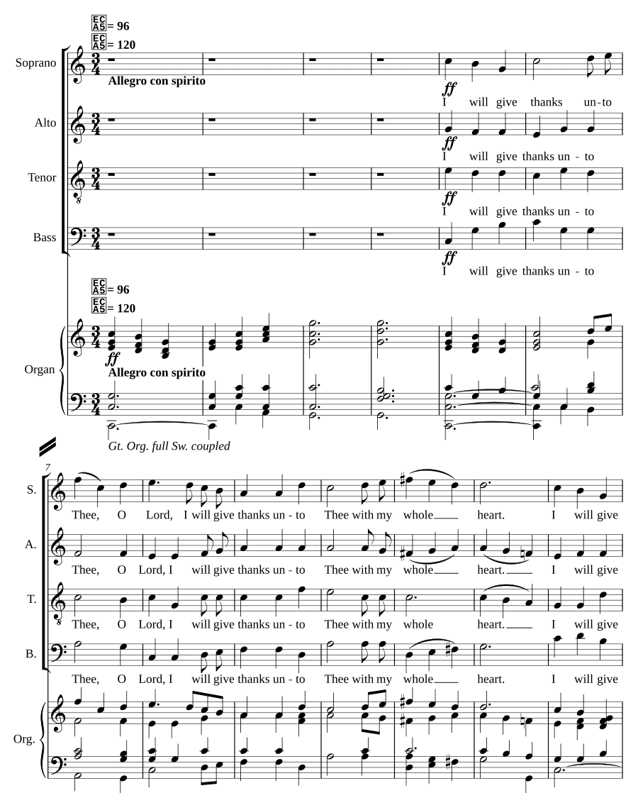 Я воздам благодарение (I will give thanks)