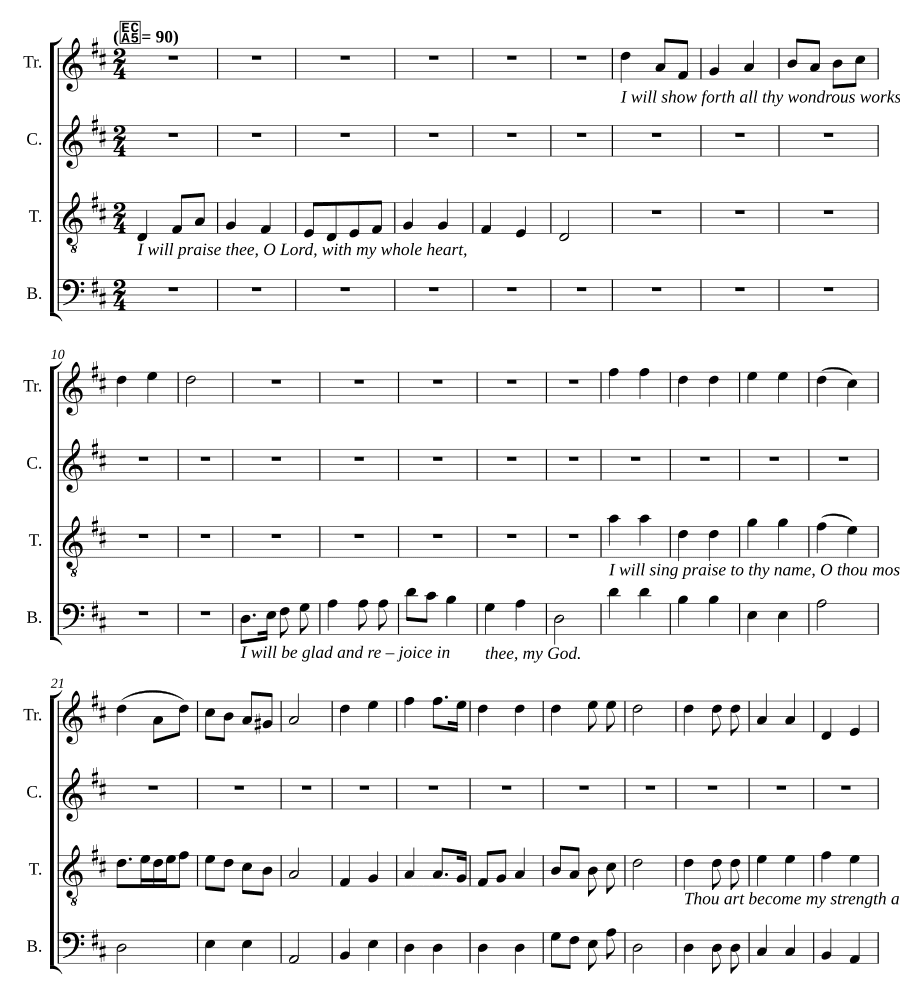 Восхвалю Тебя, Господи (I will praise thee, O Lord)