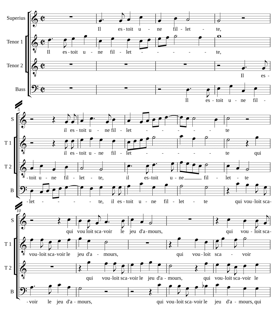 Была девочка (Il estoit une fillette)