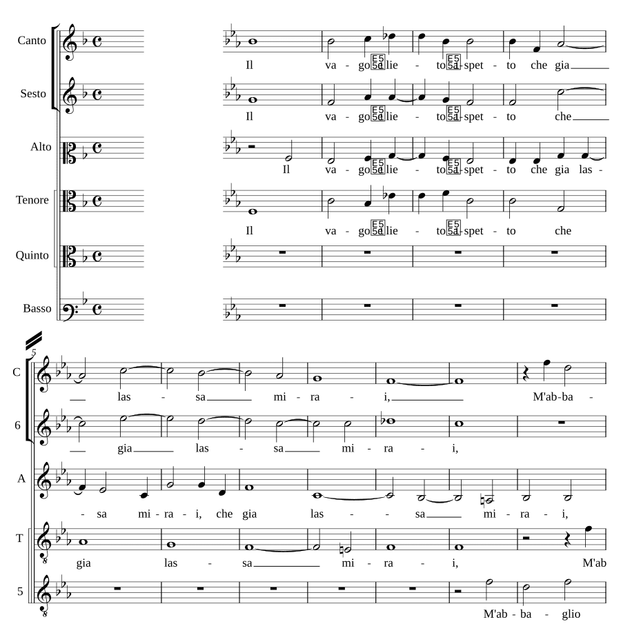 Прекрасный и радостный вид (Il vago e liet' aspetto)