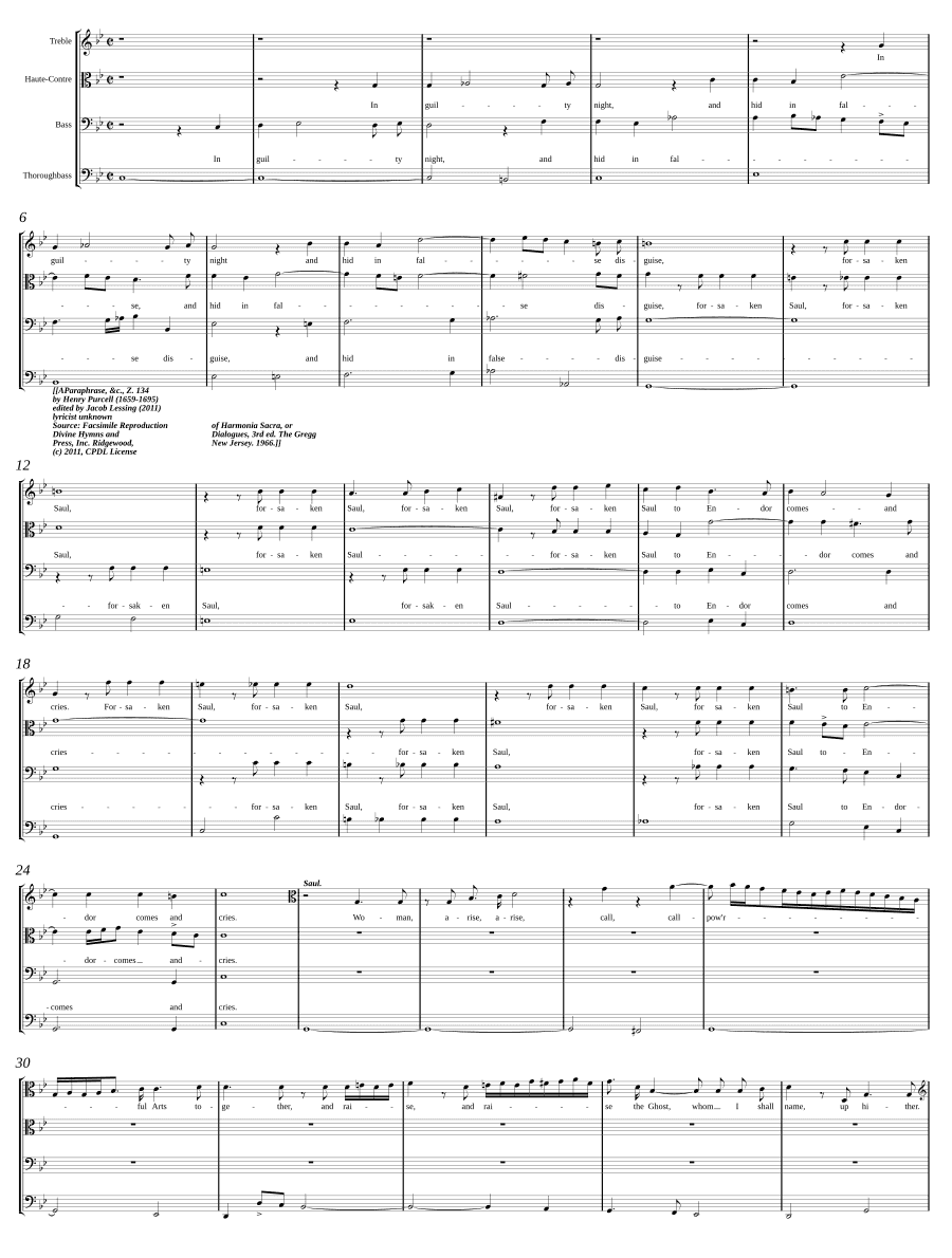 В виновной ночи, Z 134 (In guilty night, Z 134)
