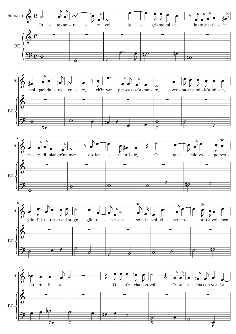 Умилитесь, вы, слезы мои (Intenerite voi lagrime mie)