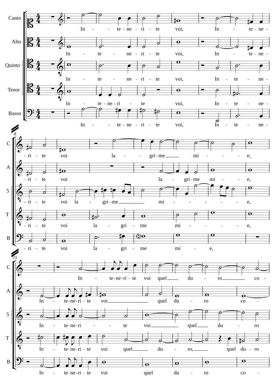 Умилитесь, вы, слезы мои (Intenerite voi lagrime mie)