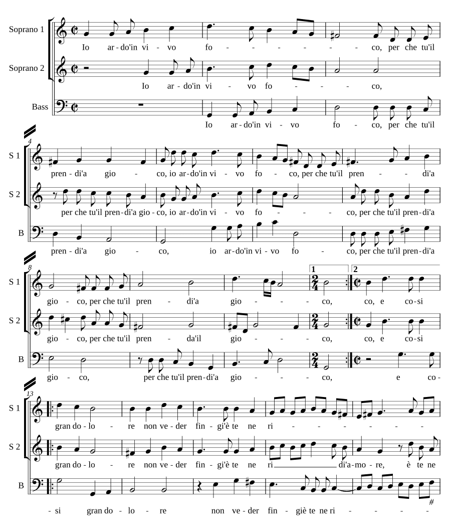 Я горю живым огнём (Io ardo in vivo foco)