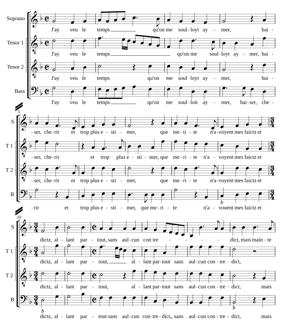Видел я время (J'ay veu le temps)