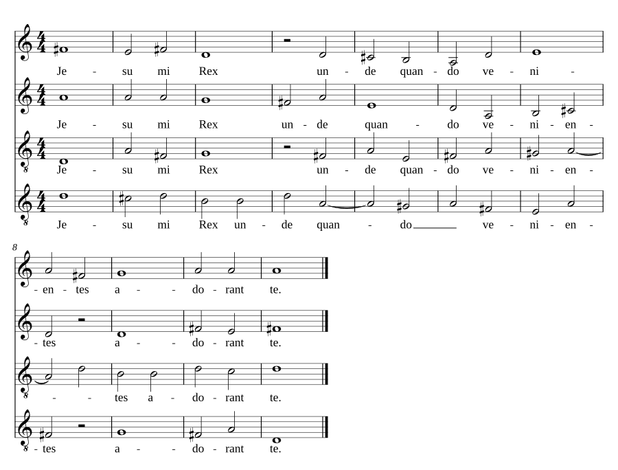 Иисус мой Царь — канон (Jesu mi Rex - canon)