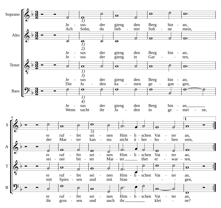 Иисус шел на гору (Jesus der gieng den Berg hinan)